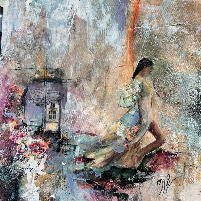 Painting The new beginning by Bergeron Marie-Josée | Painting Figurative Acrylic, Gluing, Oil Life style