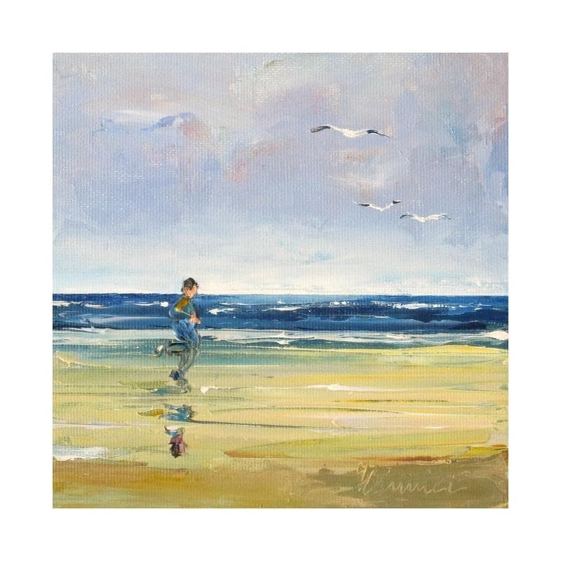 Gemälde Prise d'air marin  von Hanniet | Gemälde Figurativ Landschaften Marine Alltagsszenen Öl