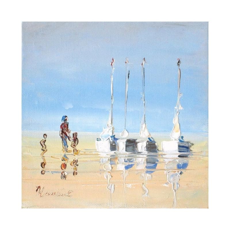 Painting Envie de vague océane by Hanniet | Painting Figurative Oil Landscapes, Life style, Marine