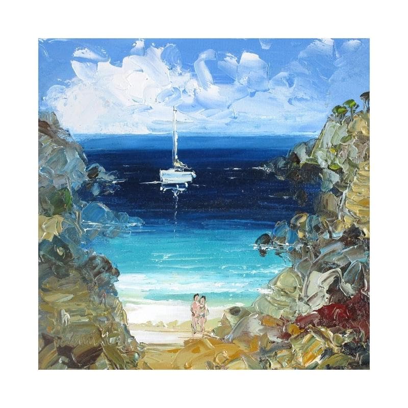 Painting Echancrure de rêve by Hanniet | Painting Figurative Oil Landscapes, Life style, Marine, Pop icons