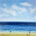 Peinture Le monde est vaste en bord de mer par Hanniet | Tableau Figuratif Paysages Marine Scènes de vie Huile