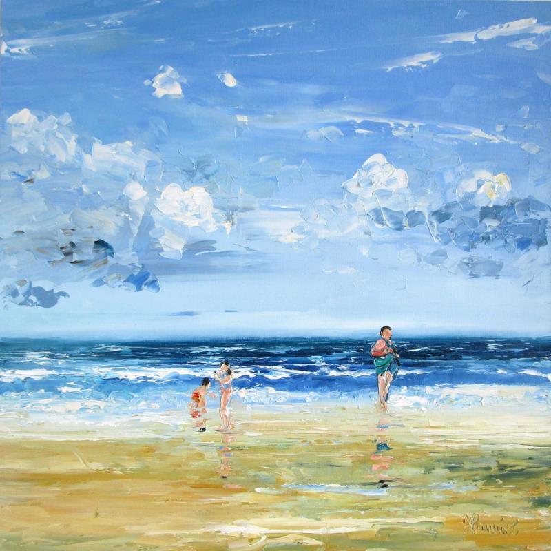 Painting Le goût du naturel en bord de mer by Hanniet | Painting Figurative Oil Landscapes, Life style, Marine