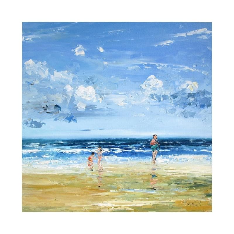Painting Le goût du naturel en bord de mer by Hanniet | Painting Figurative Oil Landscapes, Life style, Marine