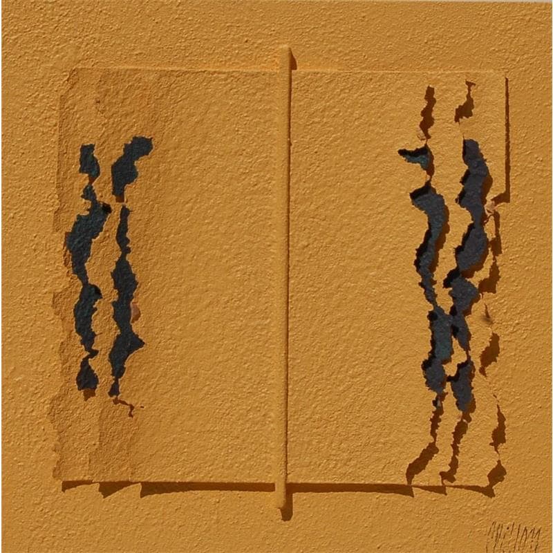 Peinture Deux zabeilles par Clisson Gérard | Tableau Abstrait Minimaliste