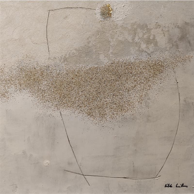 Peinture Pam46 par Wilms Hilde | Tableau Abstrait Mixte minimaliste