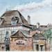 Painting Troyes 6 by Hoffmann Elisabeth | Painting Figurative Urban Watercolor