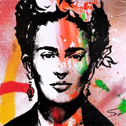 Painting Frida's sight by Mestres Sergi | Painting Pop art Mixed Pop icons