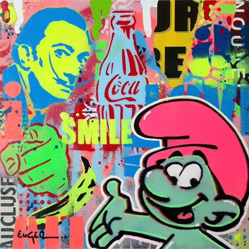 Painting Smile by Euger Philippe | Painting Pop-art Acrylic, Graffiti Pop icons