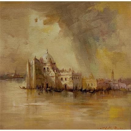Painting Venecia en ocres by Cabello Ruiz Jose | Painting Figurative Landscapes