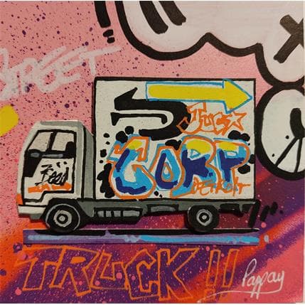 Painting white truck by Pappay | Painting Street art Acrylic Urban