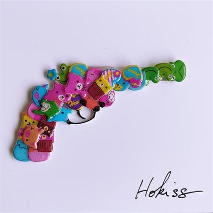 Peinture Revolver II par Hokiss | Tableau Pop Art Mixte