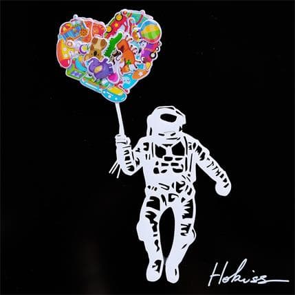 Peinture Astronaute I par Hokiss | Tableau Pop Art Mixte