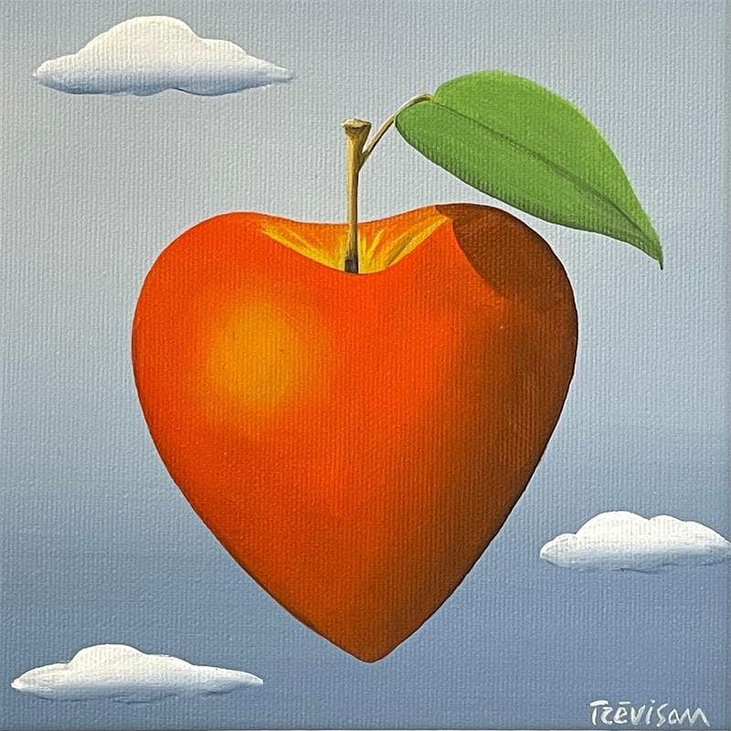 Painting Love apple 2 by Trevisan Carlo | Painting Figurative Oil Pop icons