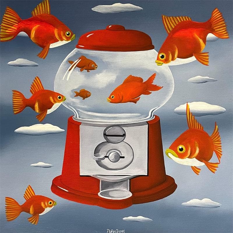 Peinture Aquarium par Trevisan Carlo | Tableau Huile