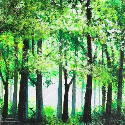 Peinture Forêt printanière par Locoge Alice | Tableau Figuratif Acrylique Paysages
