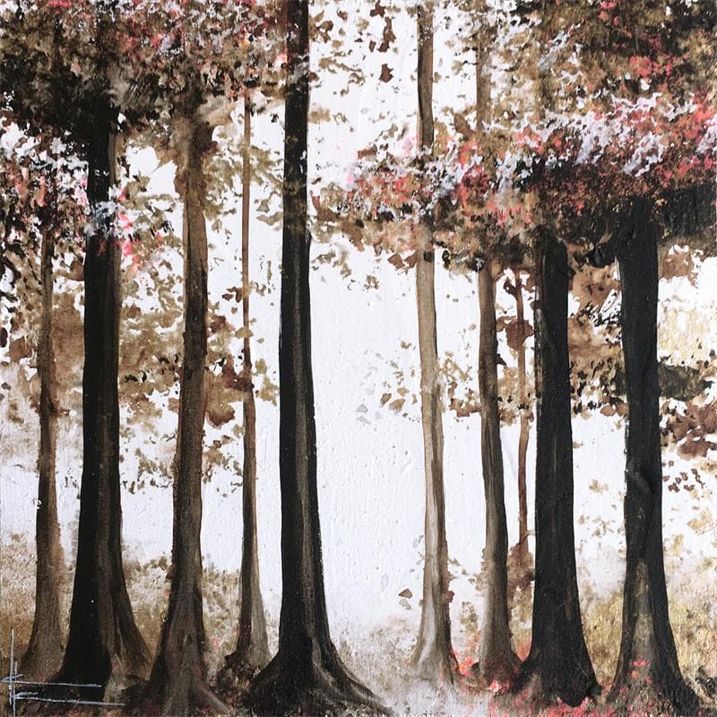 Painting La lisière de la forêt by Locoge Alice | Painting Figurative Acrylic Landscapes