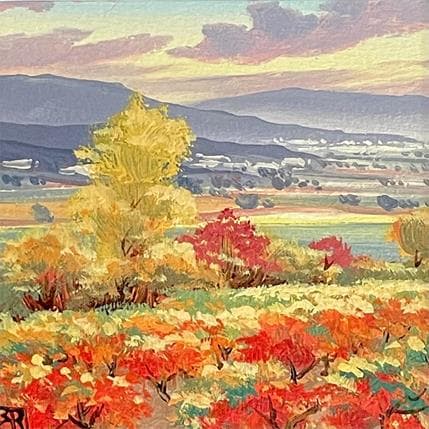 Painting Wineyards in the valley by Requena Elena | Painting  Oil