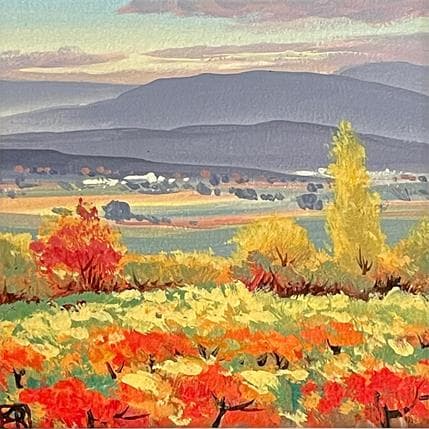 Painting Wineyards in the valley II by Requena Elena | Painting  Oil
