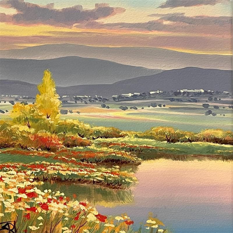 Painting Calm in the valley II by Requena Elena | Painting Figurative Oil Pop icons, Portrait