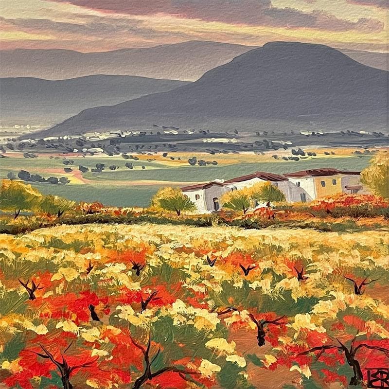 Painting Wineyards of autumn II by Requena Elena | Painting Figurative Oil Pop icons, Portrait