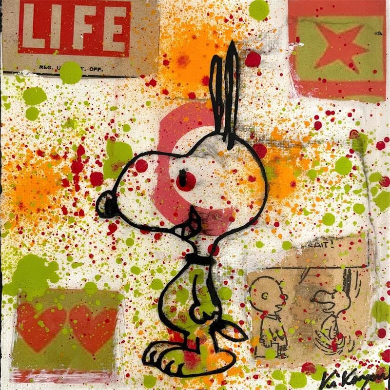Gemälde Snoopy von Kikayou | Gemälde Graffiti