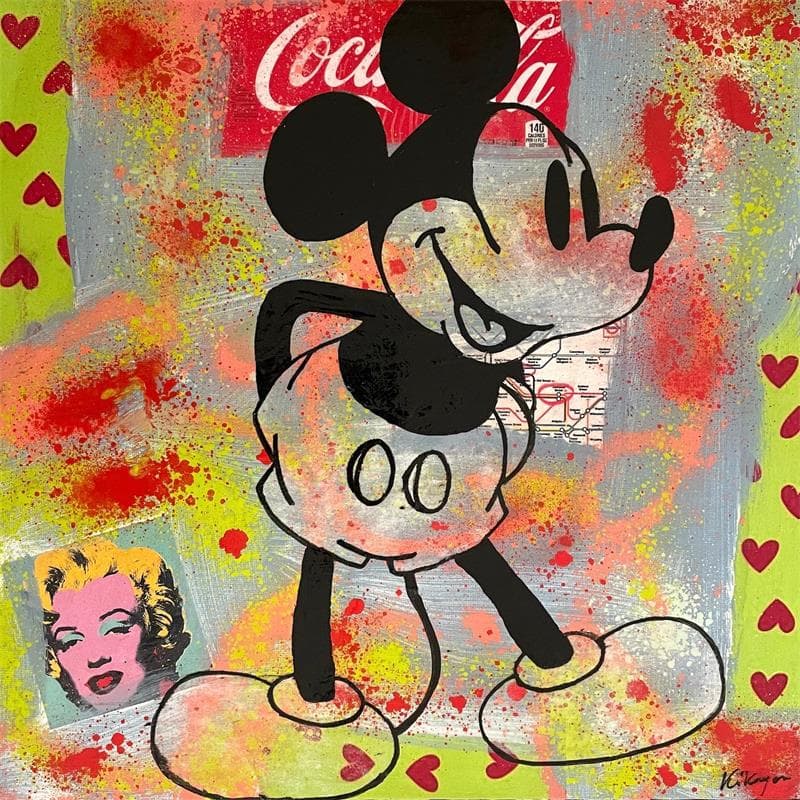 Peinture Mickey par Kikayou | Tableau Graffiti
