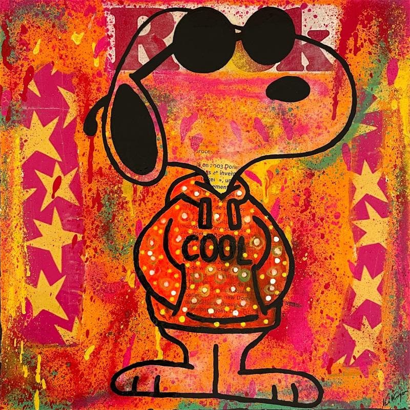 Gemälde Snoopy cool von Kikayou | Gemälde Graffiti