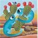 Painting Cactus by Lennoz Raphaële | Painting Naive art Animals Oil