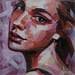 Painting Ruby by Vacaru Nicoleta  | Painting Figurative Portrait Acrylic