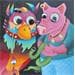 Painting Monsters  by Lennoz Raphaële | Painting Naive art Portrait Animals Oil