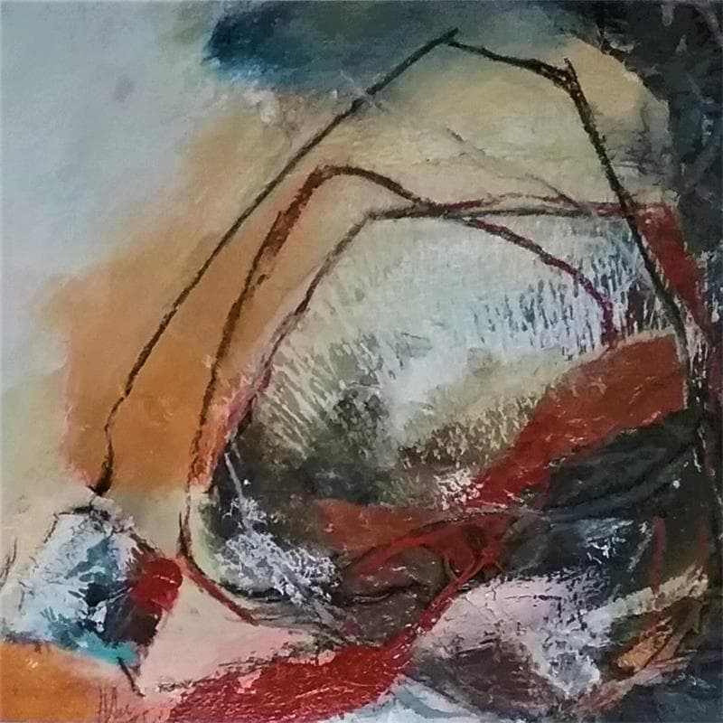 Gemälde Conquérir l'ombre 1 von Han | Gemälde Abstrakt Landschaften Minimalistisch