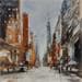 Painting City stroll by Poumelin Richard | Painting Figurative Oil