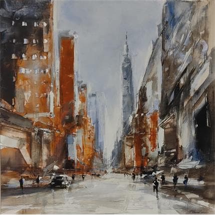 Painting City stroll by Poumelin Richard | Painting Figurative