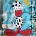 Peinture Vache à lait par Misako | Tableau Pop Art Mixte icones Pop