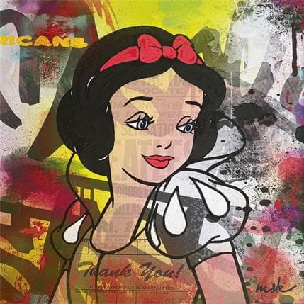 Painting Snow white Beatles by Misako | Painting Pop art Mixed Pop icons