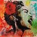 Painting Billie by Mestres Sergi | Painting Pop art Pop icons Graffiti