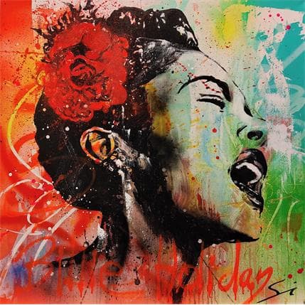 Painting Billie by Mestres Sergi | Painting Pop art Mixed Pop icons