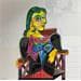 Painting Portrait dora maar by Hernandez Abelardo | Painting Figurative Subject matter Portrait Wood Upcycling