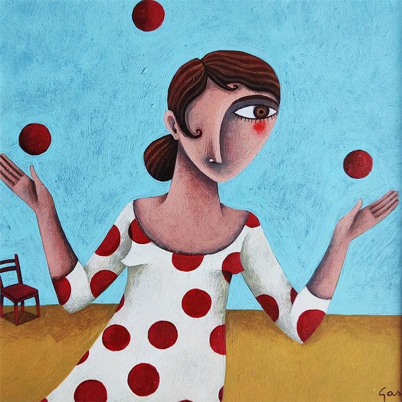 Painting Amb les tres que falten by Aguasca Sole Gemma | Painting Illustrative Acrylic Life style