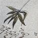 Peinture Reflet feuille de bambou par Laurence Jovys | Tableau Figuratif Mixte Paysages