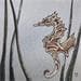 Gemälde Hippocampe von Jovys Laurence  | Gemälde Figurativ Tiere Sand