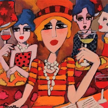 Painting Le bar by Fauve | Painting Figurative Acrylic Life style, Pop icons