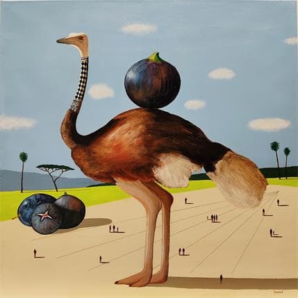 Painting Perspective by Lionnet Pascal | Painting Surrealist Oil Animals, Life style
