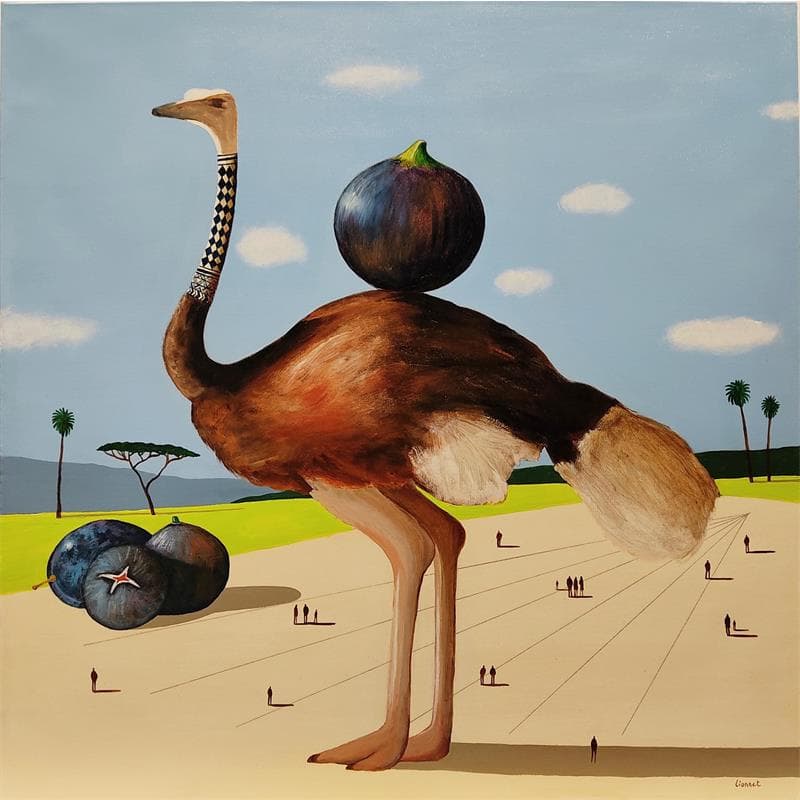 Painting Perspective by Lionnet Pascal | Painting Surrealism Acrylic, Oil Animals, Life style