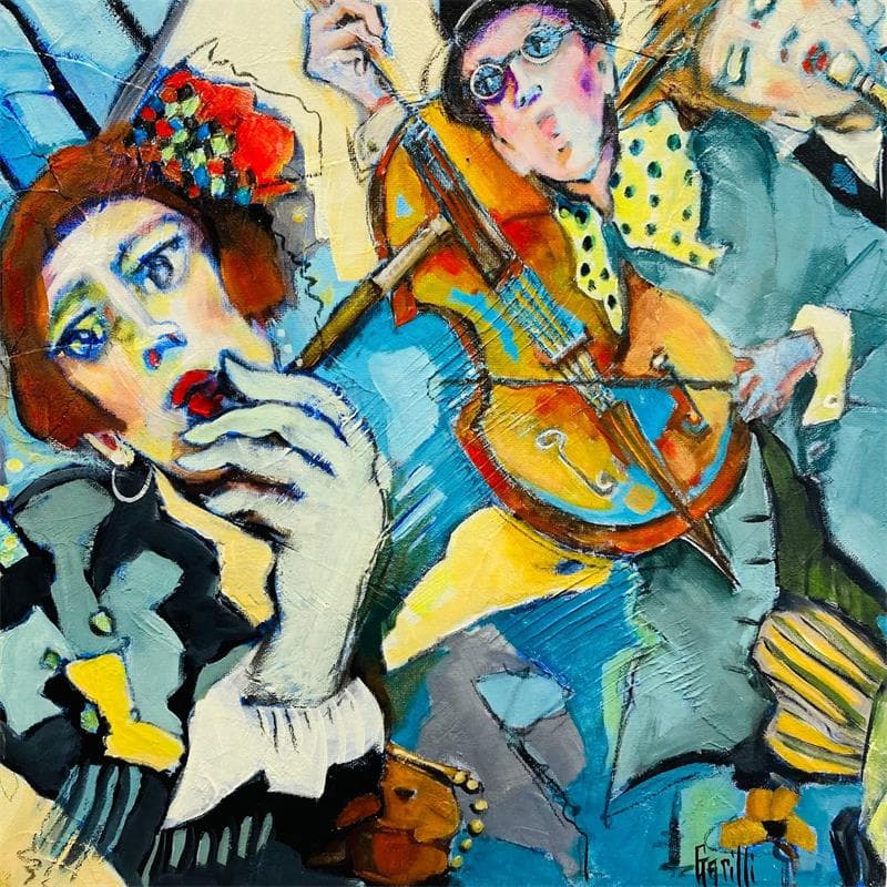 Gemälde Minauderies sur rythme and blues von Garilli Nicole | Gemälde