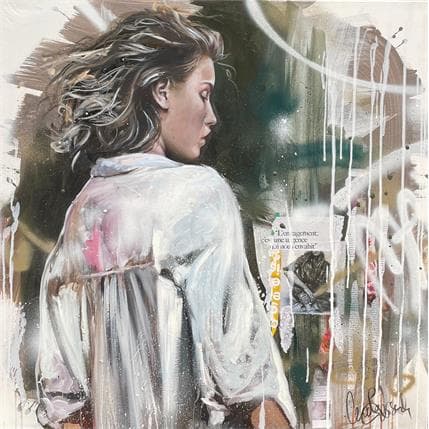 Painting Pensées by Desserle Cecile | Painting Figurative Mixed