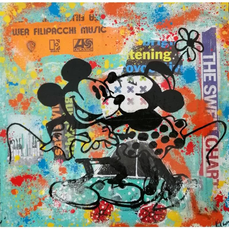 Painting Love (mickey & minnie) by Kikayou | Painting Pop art Mixed Pop icons