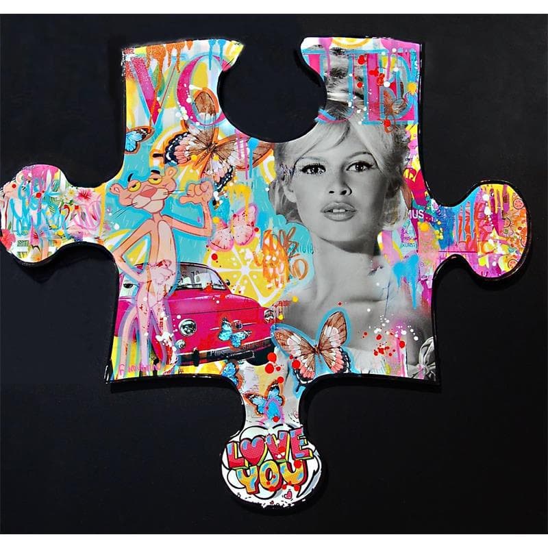 Peinture Puzzle Pop BB par Novarino Fabien | Tableau Pop-art Icones Pop
