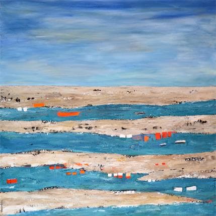 Painting A397 by Moracchini Laurence | Painting Abstract Acrylic Landscapes, Marine