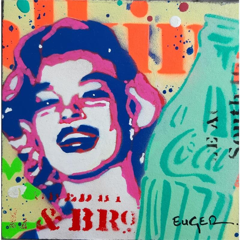 Painting America by Euger Philippe | Painting Pop-art Acrylic, Gluing, Graffiti Pop icons, Portrait